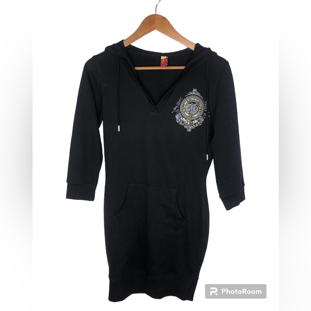 Y2k Apple Bottoms Women’s Shirt Dress Black Hoodie